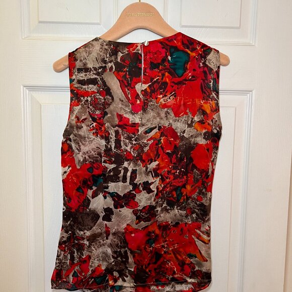 Kasper Sheer Multicolor Sleeveless Blouse - Picture 2 of 3